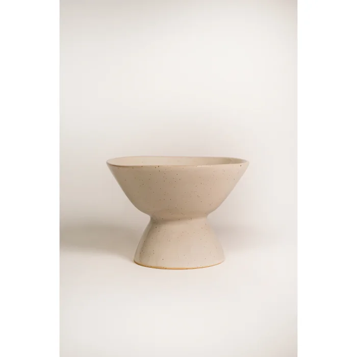 Rise Mini Stoneware Pedestal Bowl - 3