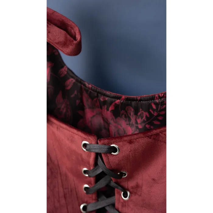 Suede Bordo Bustier - 5
