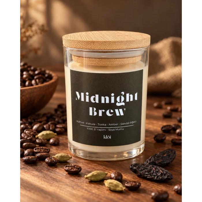 Midnight Brew El Yapımı Kokulu Soya Mumu - 4