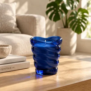 Custom Designed Candle Set, Navy Blue - 2
