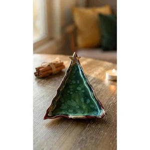 Forest Handmade Stoneware Serving Plate - Tree Inspired Design