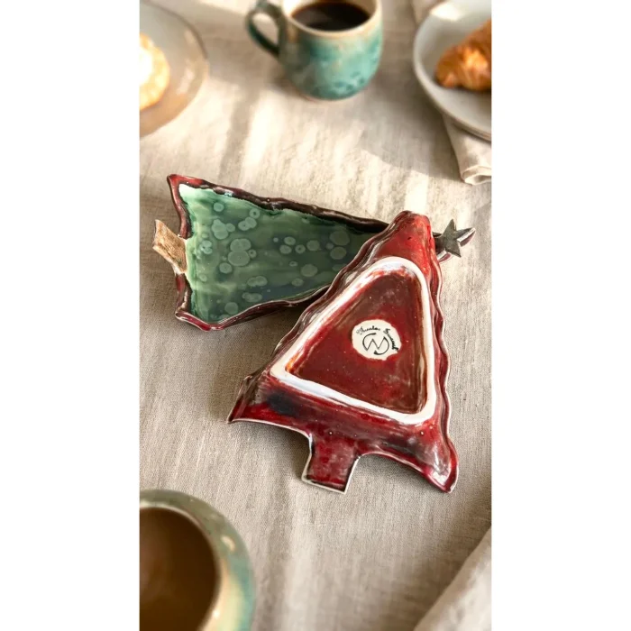 Forest Handmade Stoneware Serving Plate - Tree Inspired Design - 5