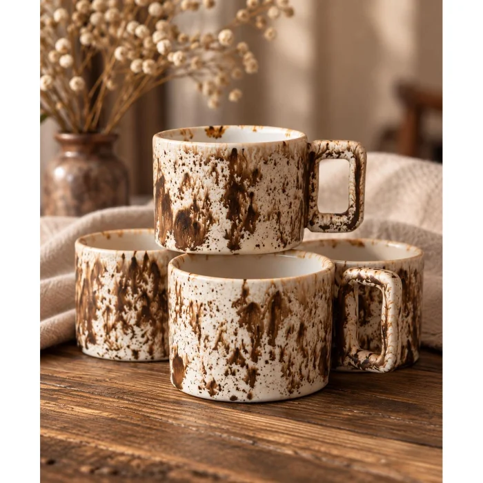 Terra Moka Handmade Stoneware Ceramic Coffee Cup 150 ml - 2