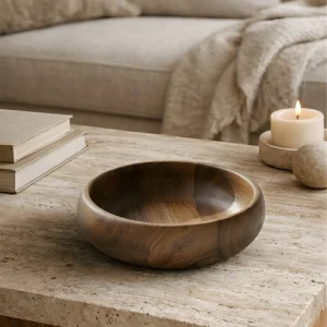 Koza No:3 Solid Wood Decorative Bowl - 2