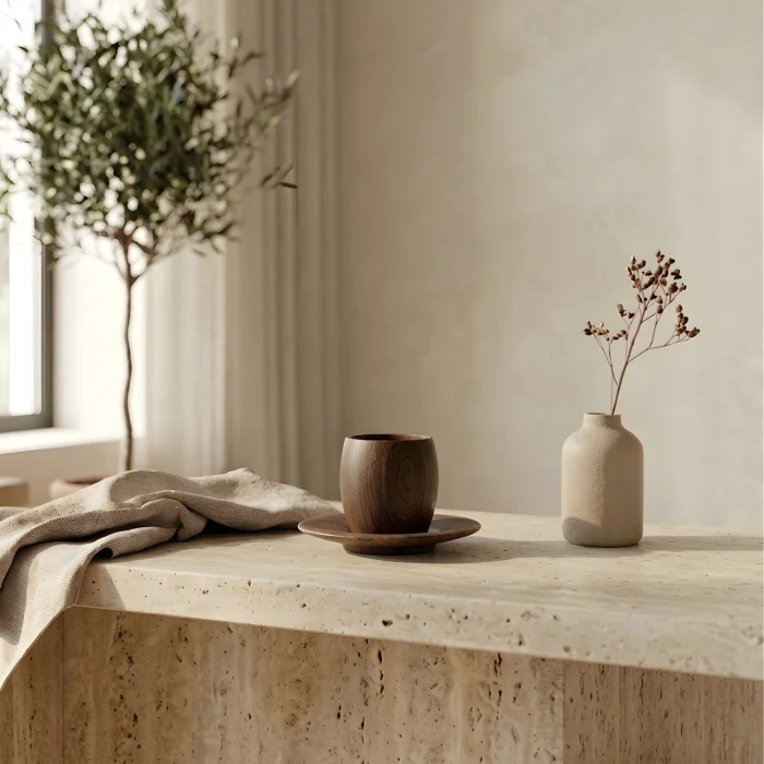 Natural Solid Wood Dem No:1 Cup - 2