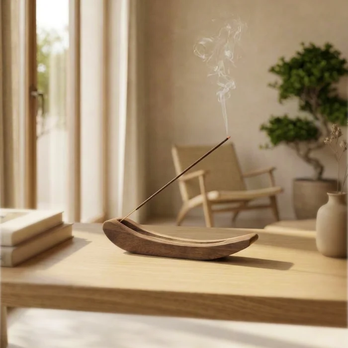 Sandal No:1 Solid Wood Incense Holder - 2