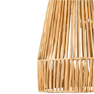 Natural Raffia Wrapped Pendant Lamp - 7