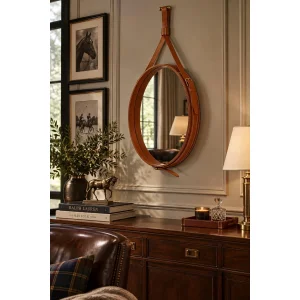 Adnet Leather Mirror - 4