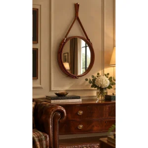 Adnet Leather Mirror - 2