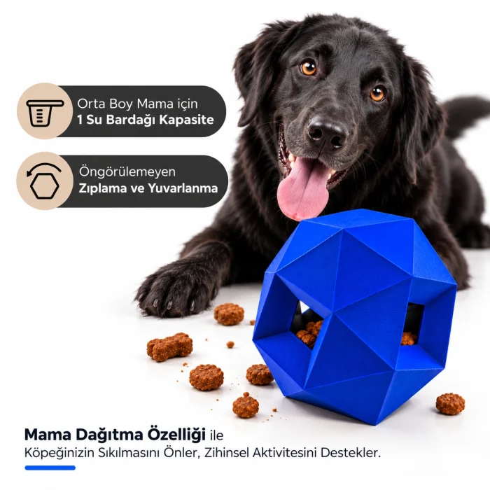 Geometric Interactive Treat Dispensing Dog Toy - 7