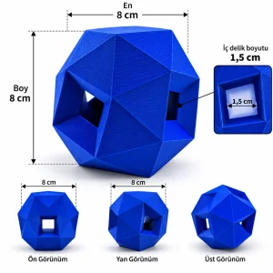 Geometric Interactive Treat Dispensing Dog Toy - 6