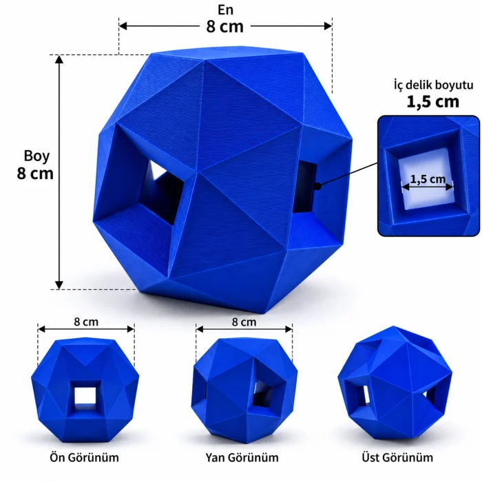 Geometric Interactive Treat Dispensing Dog Toy - 6