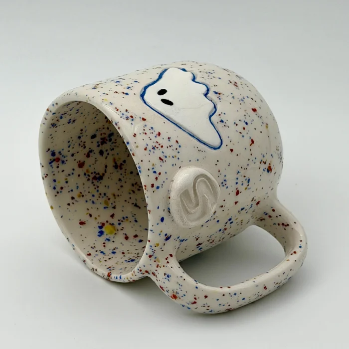 Confetti Ghosts Handmade Ceramic Mug - 5