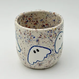 Confetti Ghosts Handmade Ceramic Mug - 3