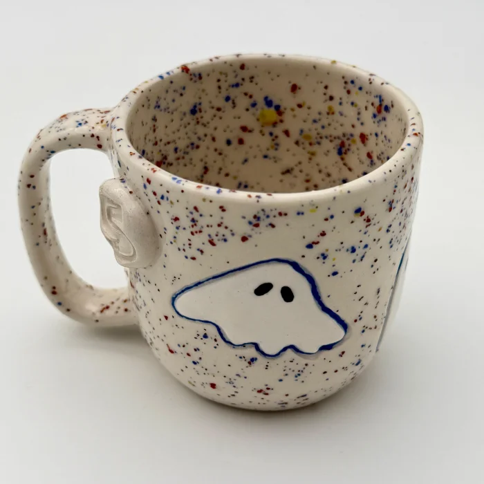 Confetti Ghosts Handmade Ceramic Mug - 7