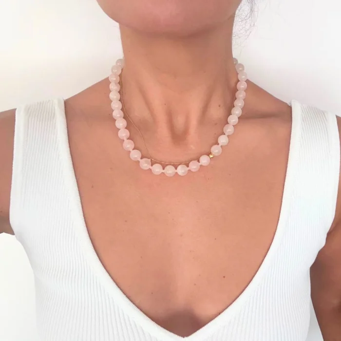 Rose Quartz Thursday Club Necklace - 2