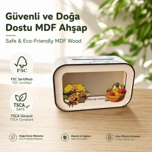 Forest Dreams Ahşap Çocuk Kumbarası - 5