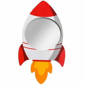 Space Rocket Dekoratif Duvar Aynası - 1