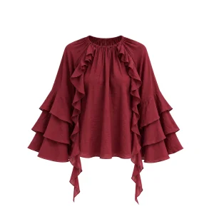 Cherry Ruffle Blouse - 1