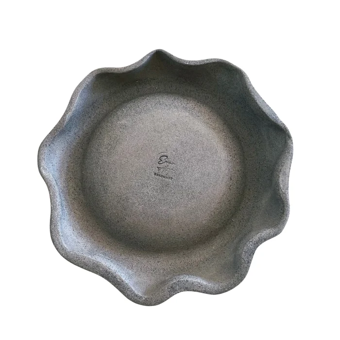Amber Stoneware Presentation Plate - 6