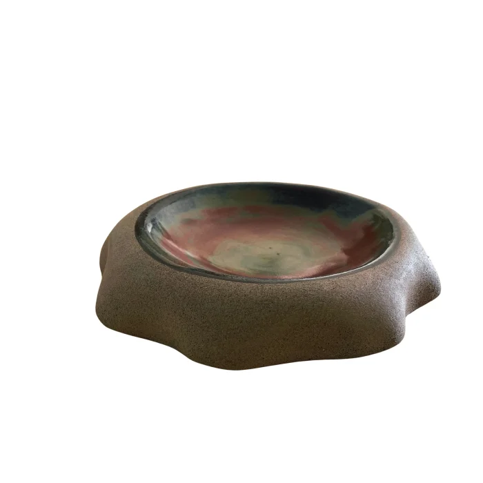 Amber Stoneware Presentation Plate - 3