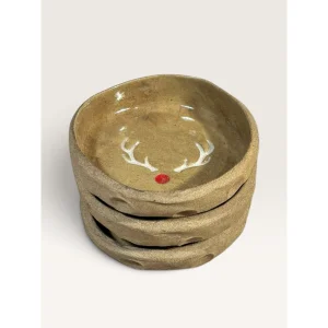 Handmade Rudolph Ceramic Bowl Set of 3 - 1