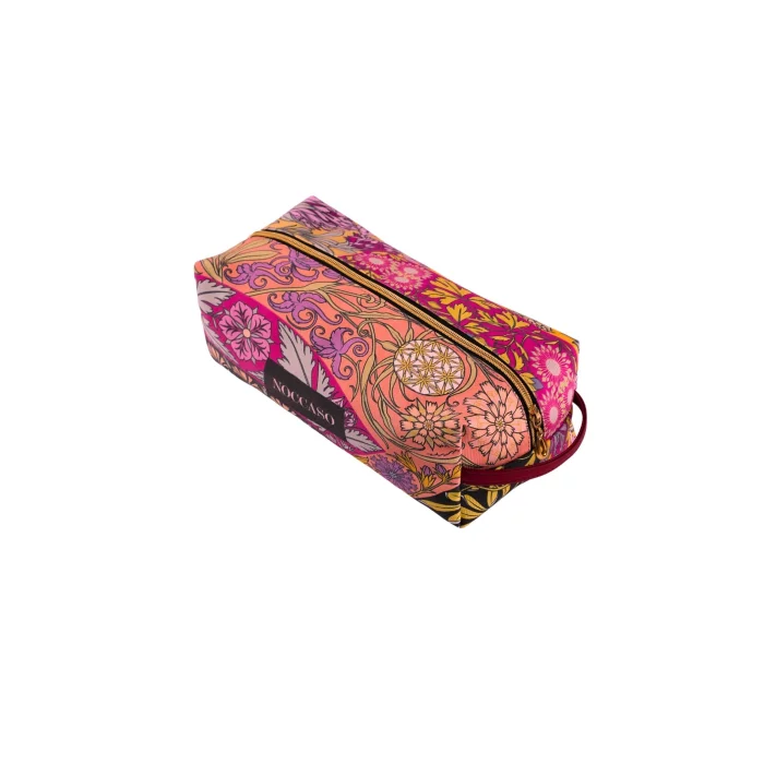Flora Large Leather Makeup Bag - 2