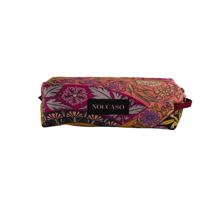 Flora Large Leather Makeup Bag - 4