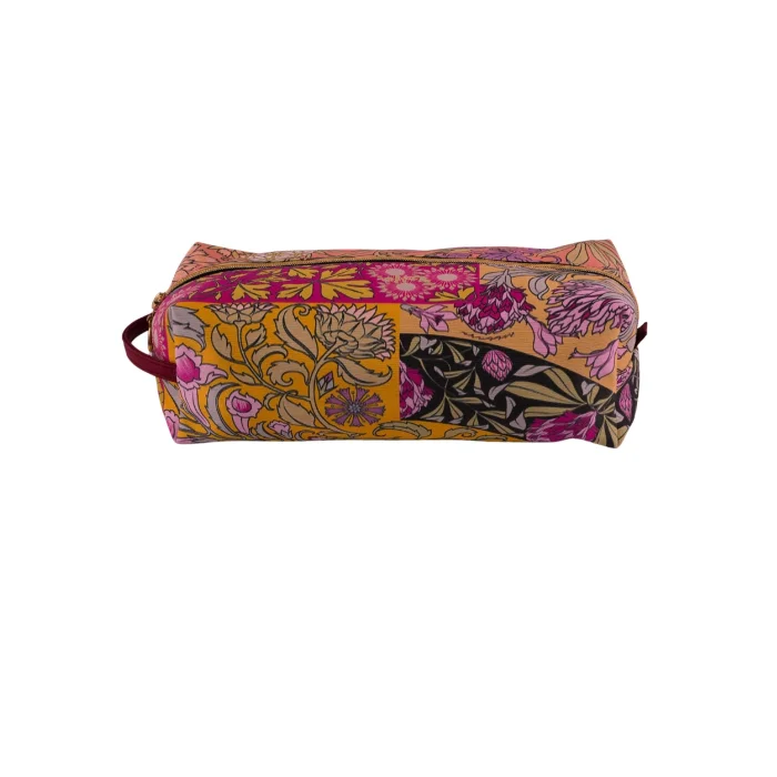 Flora Large Leather Makeup Bag - 5