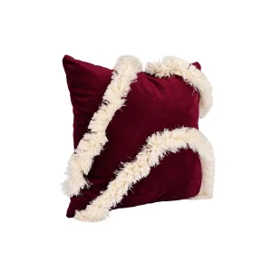 Lola Burgundy Velvet Cushion - 2