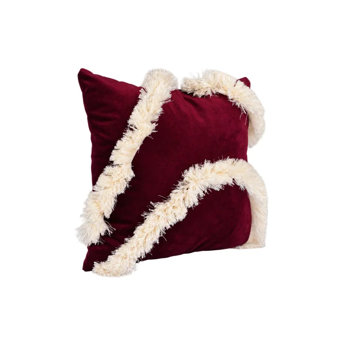 Lola Burgundy Velvet Cushion - 2