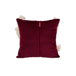 Lola Burgundy Velvet Cushion - 3