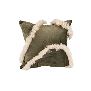 Lola Green Velvet Cushion - 1