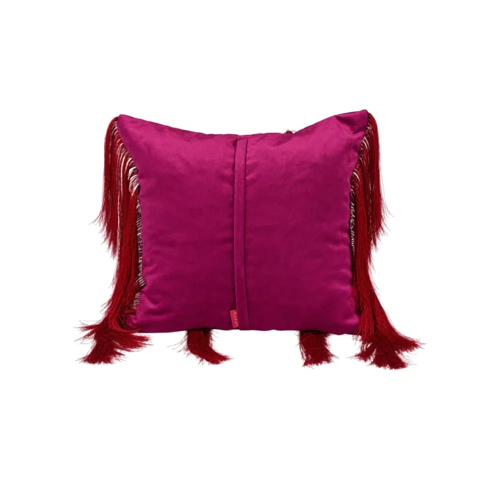 Fuchsia Tasseled Cushion - 3