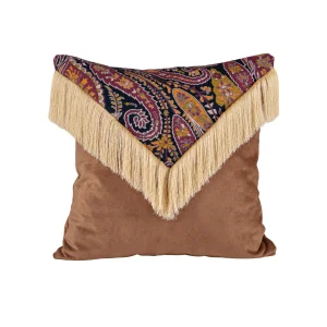 Sienna Paisley Velvet Cushion Cover - 1