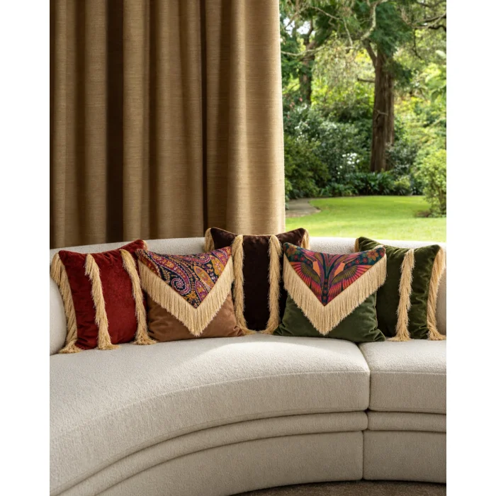 Sienna Paisley Velvet Cushion Cover - 4