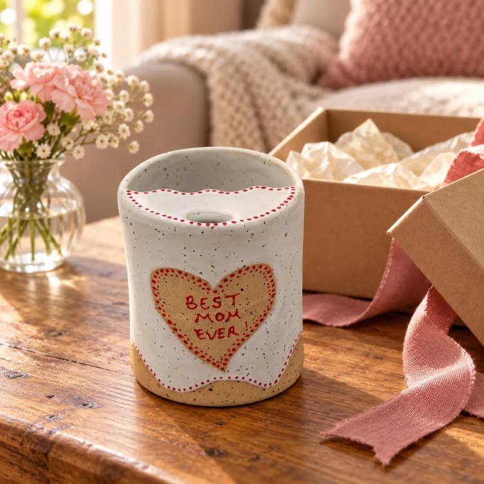 Anne Temalı Best Mom Ever Stoneware To Go Kupa - 4