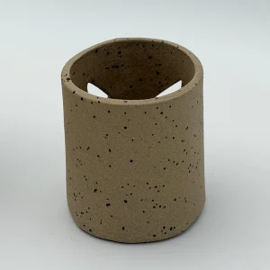 Halloween Ghost Speckled Stoneware Candle Holder Set - 6