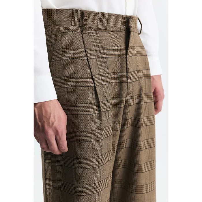 Barrel Fit Ekose Pantolon - 4