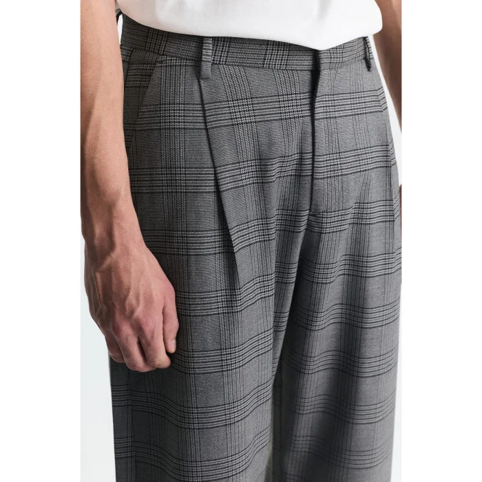 Barrel Fit Ekose Pantolon - 3