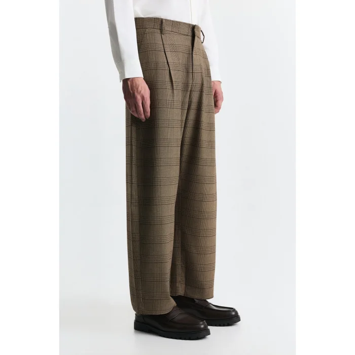 Barrel Fit Ekose Pantolon - 3