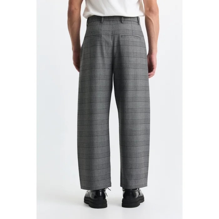 Barrel Fit Ekose Pantolon - 2