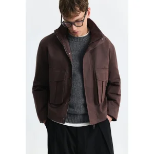 Crop Fit Stand Collar Jacket - 2