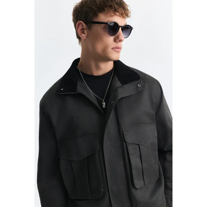 Crop Fit High Neck Jacket - 4