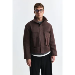 Crop Fit High Neck Jacket - 1
