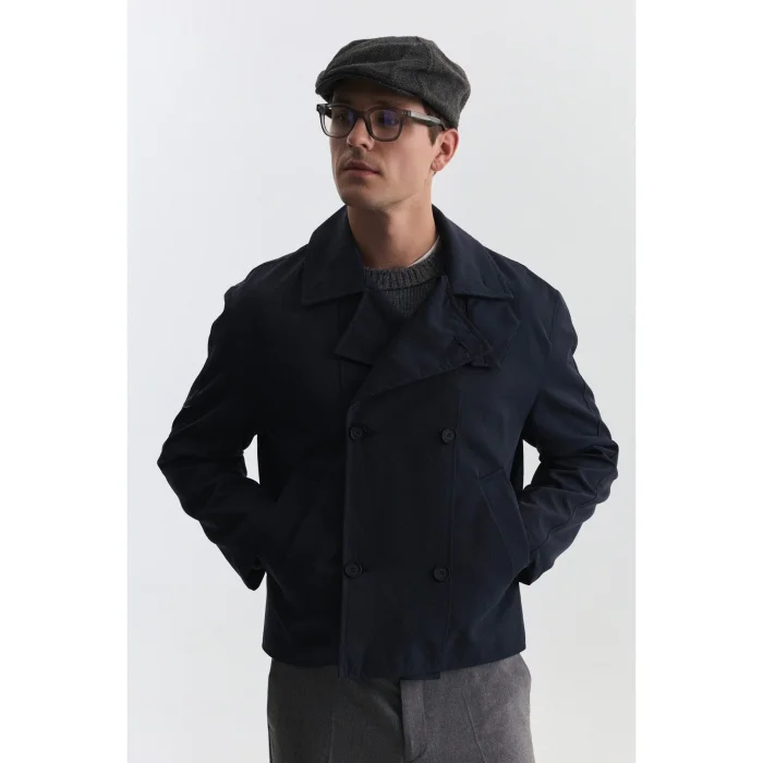 Men's Crop Fit Trench Coat - 2