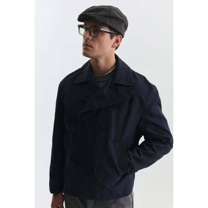 Men's Crop Fit Trench Coat - 3