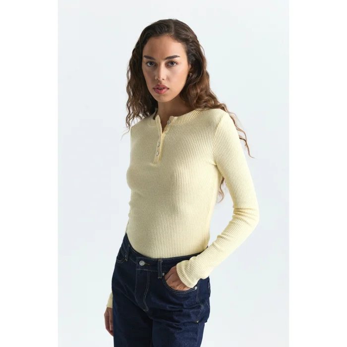 Henley Rib-Knit T-shirt - 5
