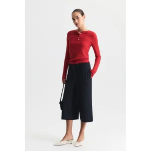 Henley Rib-Knit T-shirt - 1