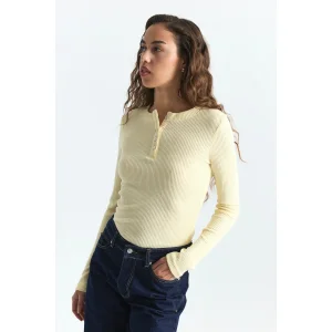 Henley Rib-Knit T-shirt - 2